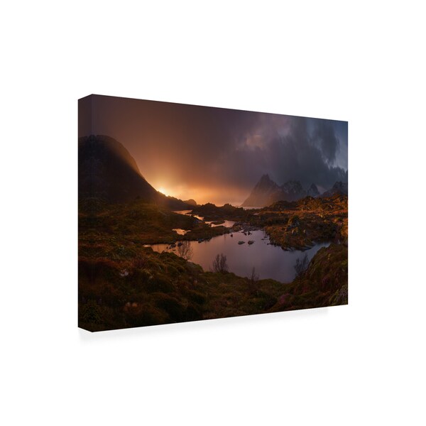 Inigo Cia 'Sunrise Over Lofoten' Canvas Art,16x24